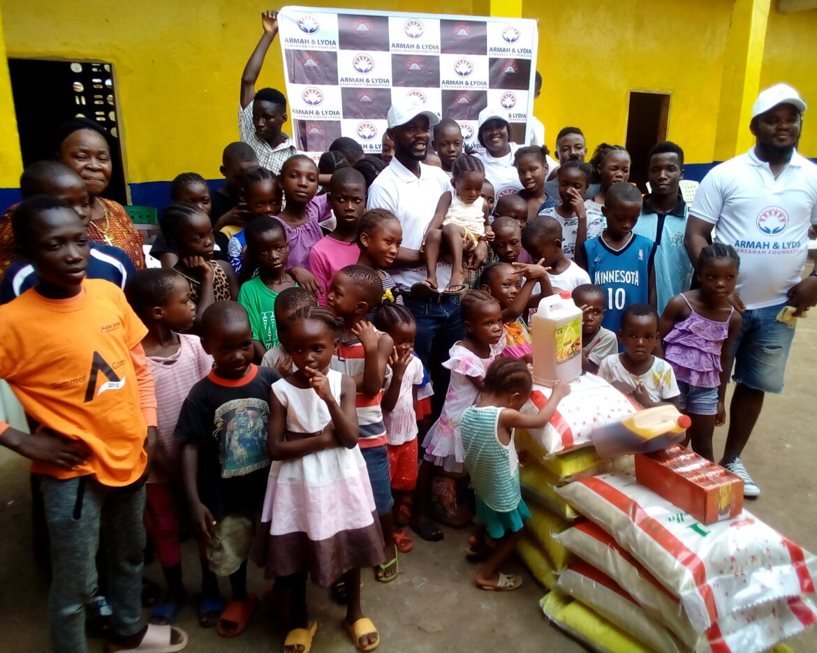 Armah and Lydia Lansanah Foundation put smiles on Mother Victoria Thomas Orphan Home Children