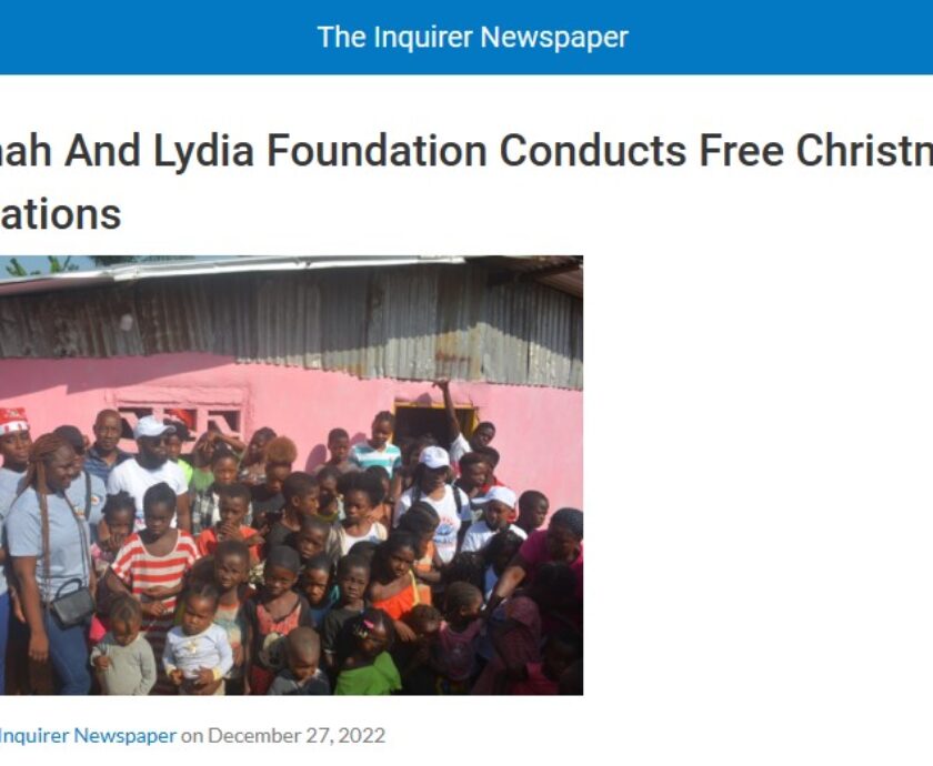 Inquirer Newspaper- Armah And Lydia Foundation Conducts Free Christmas Donations